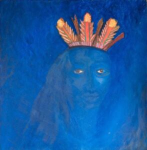 A Blues King In A Blue Skin | 80 X 80cm